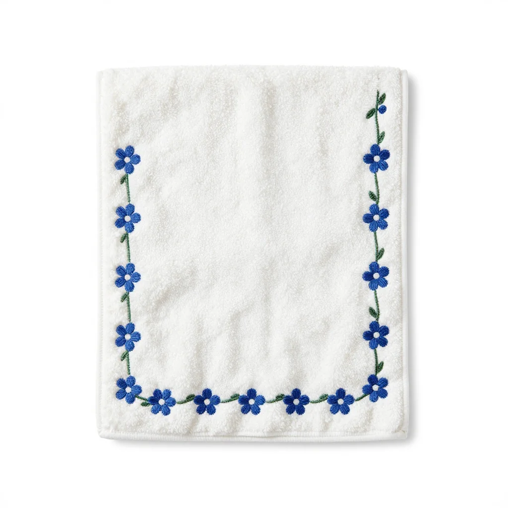 Cotton Cat Towel with Embroidery