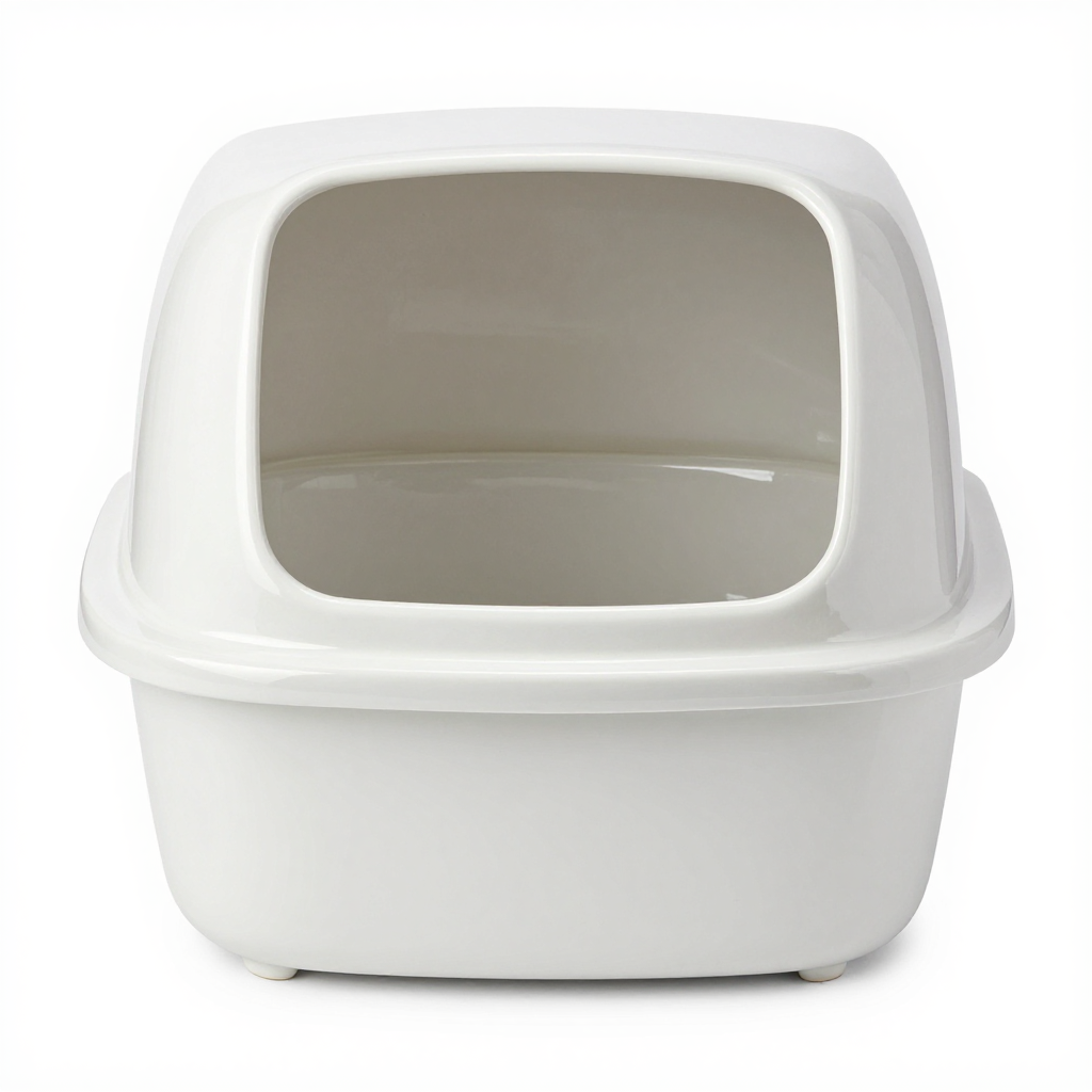 Ceramic Cat Litter Box with Lid