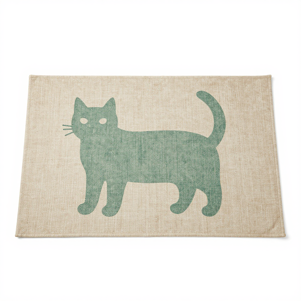 Linen Cat Mat with Natural Dye
