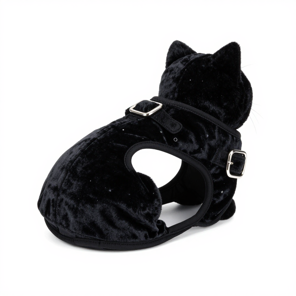 Velvet Cat Harness with Buckle
