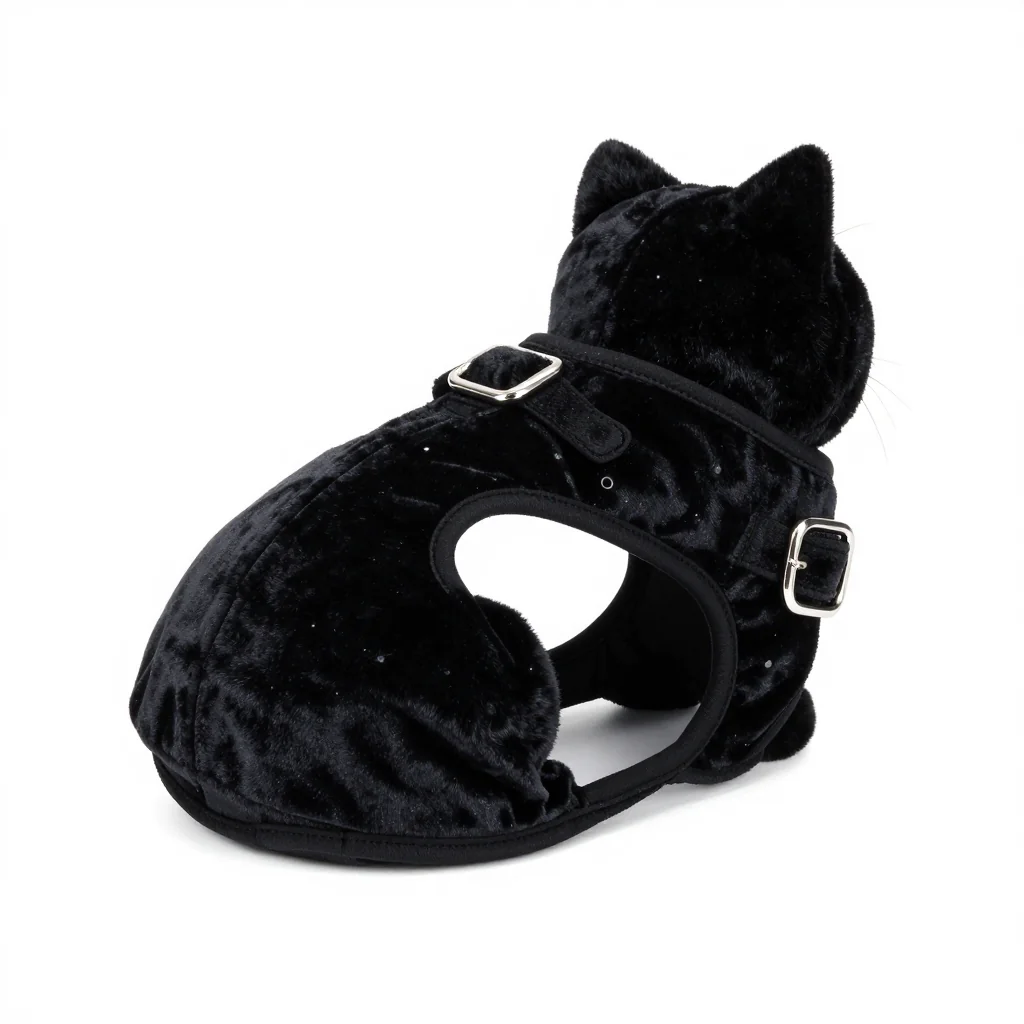 Velvet Cat Harness with Buckle
