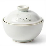 Ceramic Cat Water Bowl with Lid - 3