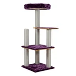 Velvet Cat Tree with Rope Climbing - 2