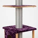 Velvet Cat Tree with Rope Climbing - 3