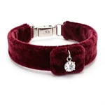 Velvet Collar with Crystal Charm - 2